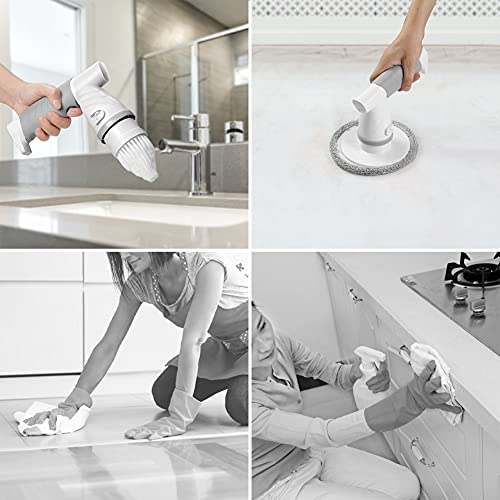 Electric Spin Scrubber with 4 Replaceable Brush Heads A818640