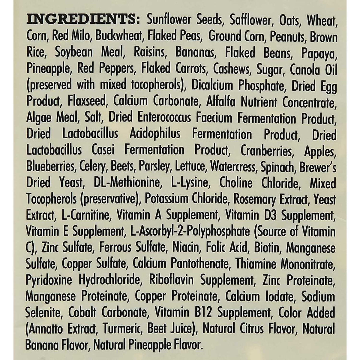 Parrot Food S9796