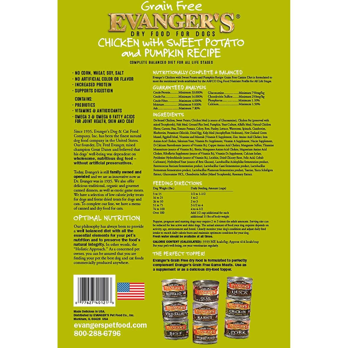 Chicken Sweet Potato Pumpkin Grain Free Dry Dog Food P104263