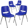 Navy Blue Plastic Stack Chairs (Set of 4) K59843