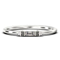 0.75 Carat Baguette Cut Diamond Moissanite Engagement Ring in 10k Solid White Gold Z485366