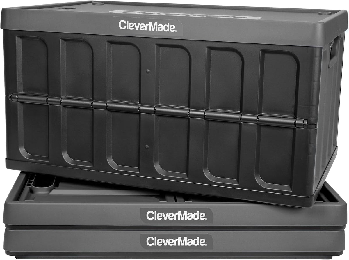 Charcoal Collapsible Storage Bins with Lids, 3 Pack N204480