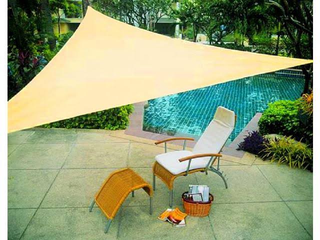 Yellow 10 ft Triangle Sun Shade Sail P337