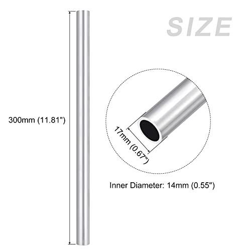 18mm OD x 12mm ID x 300mm L Aluminum Round Tubing F543