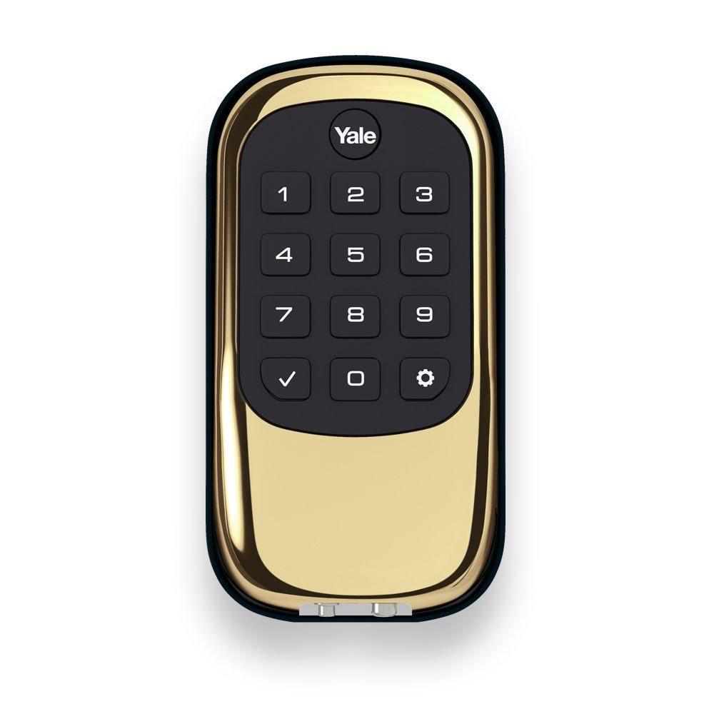 Push Button Deadbolt Polished Brass E749223