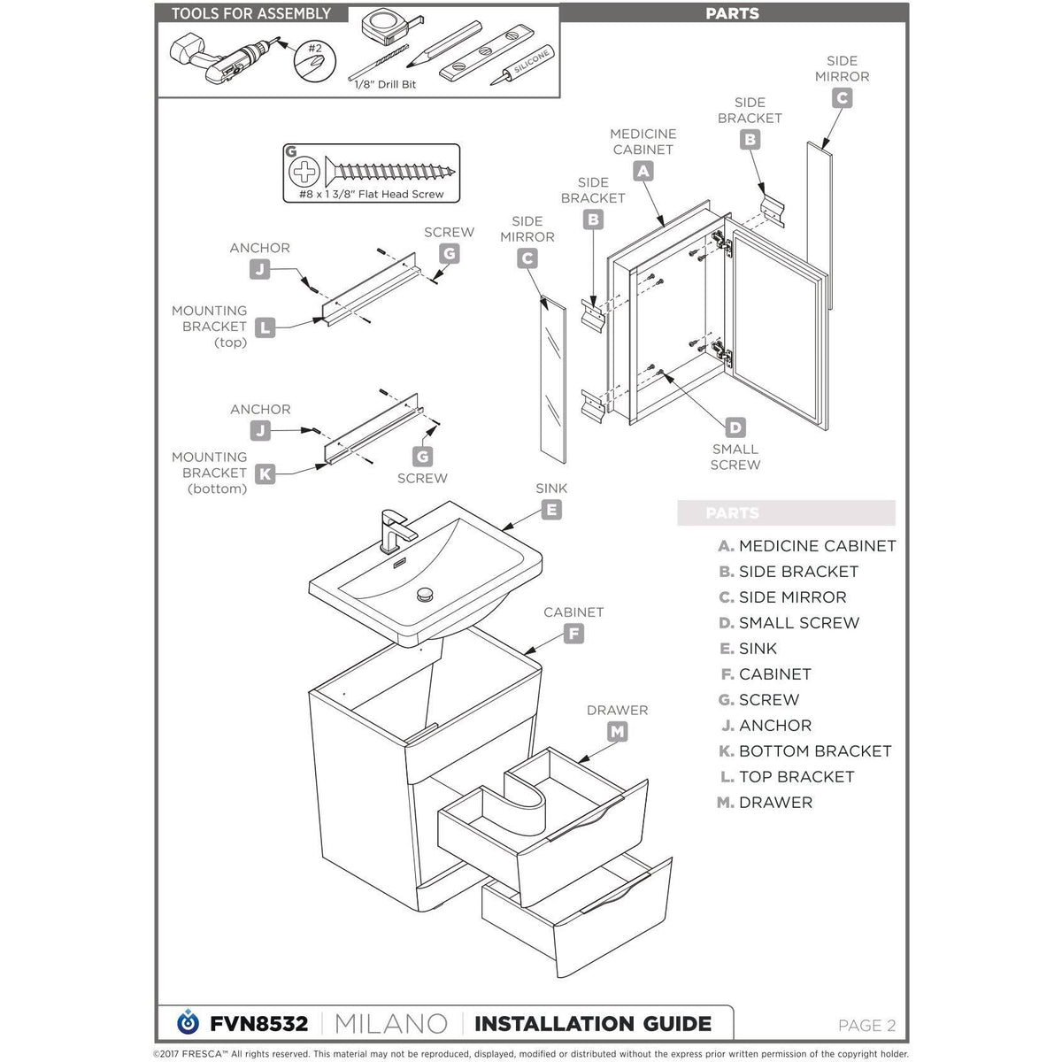 32x22 Modern Bathroom Cabinet K5902