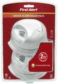 2 Pack Battery Operated Ionization Smoke Alarm X693495