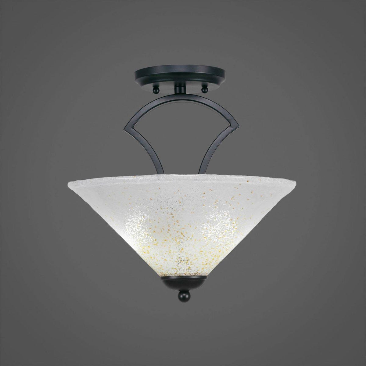 Two Light Semi-Flush Mount Matte W488