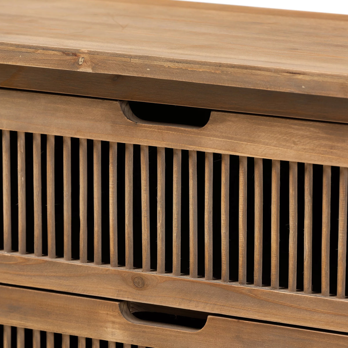 Medium Oak 3-Drawer Wood Chest T19110