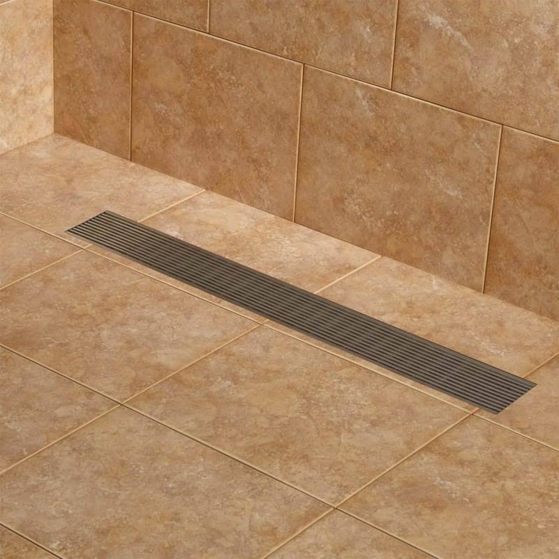 Brushed Stainless Steel Linear Shower Drain T54252
