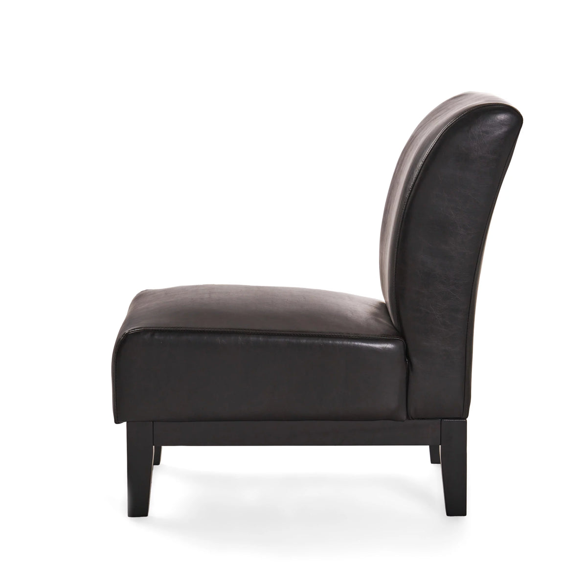 Brown Bonded Leather Slipper Chair G315478