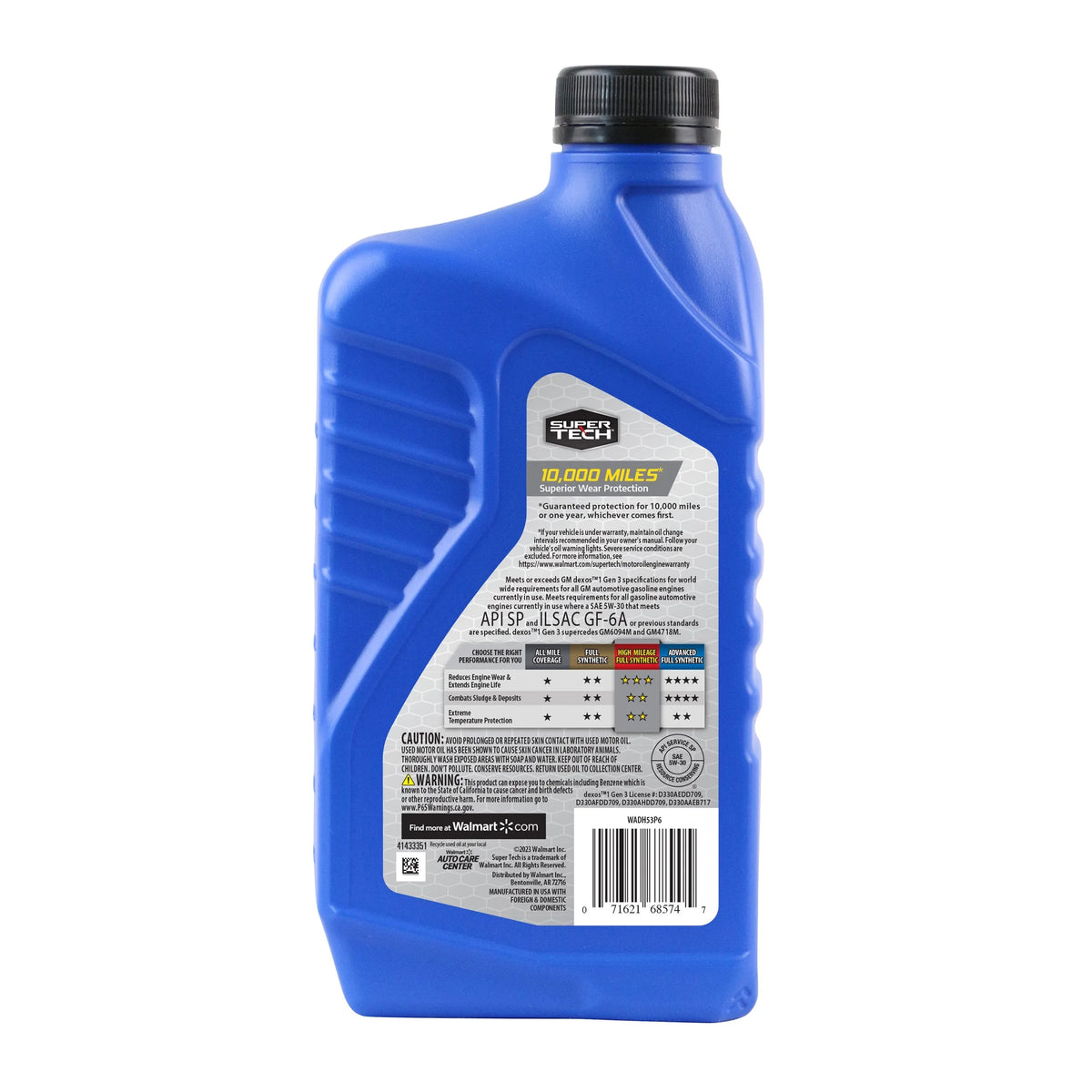 5W-30 Full Synthetic Motor Oil, 1 Quart H545