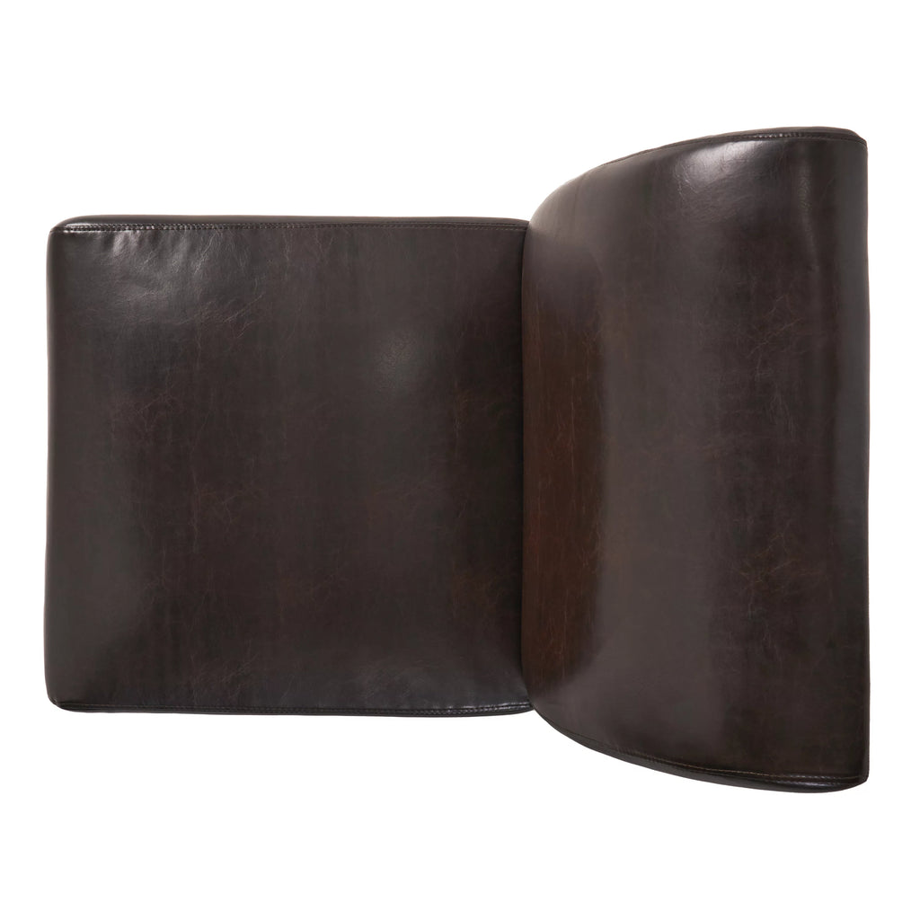 Brown Bonded Leather Slipper Chair G315478