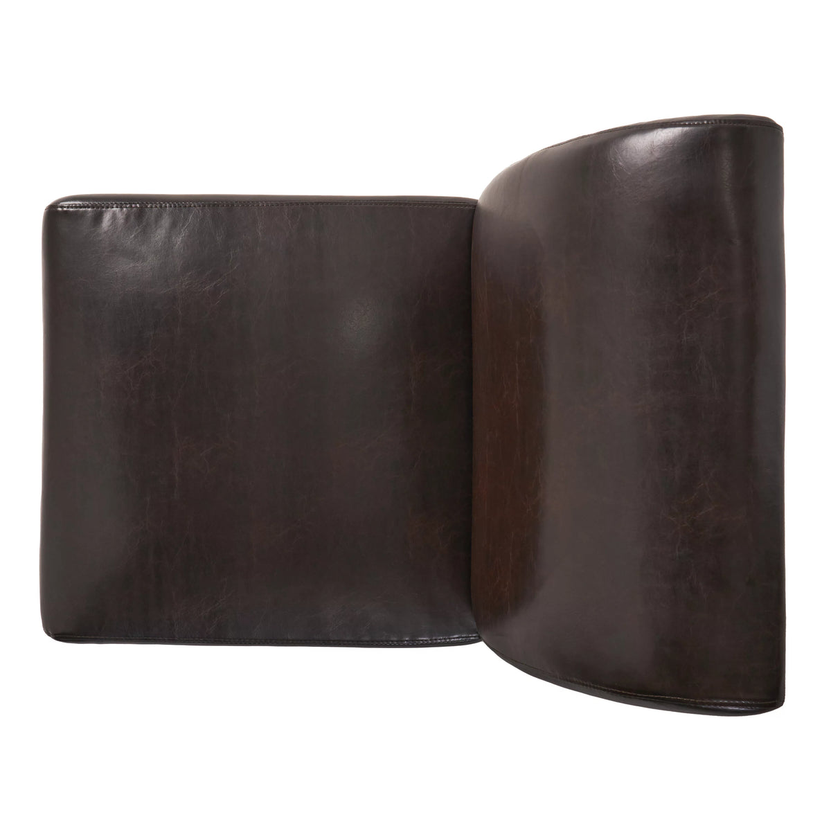 Brown Bonded Leather Slipper Chair G315478