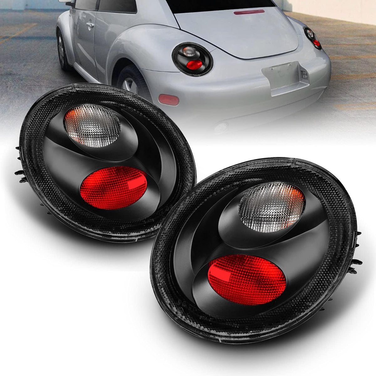 Black Taillights for Volkswagen Beetle Pack of 2 F745407
