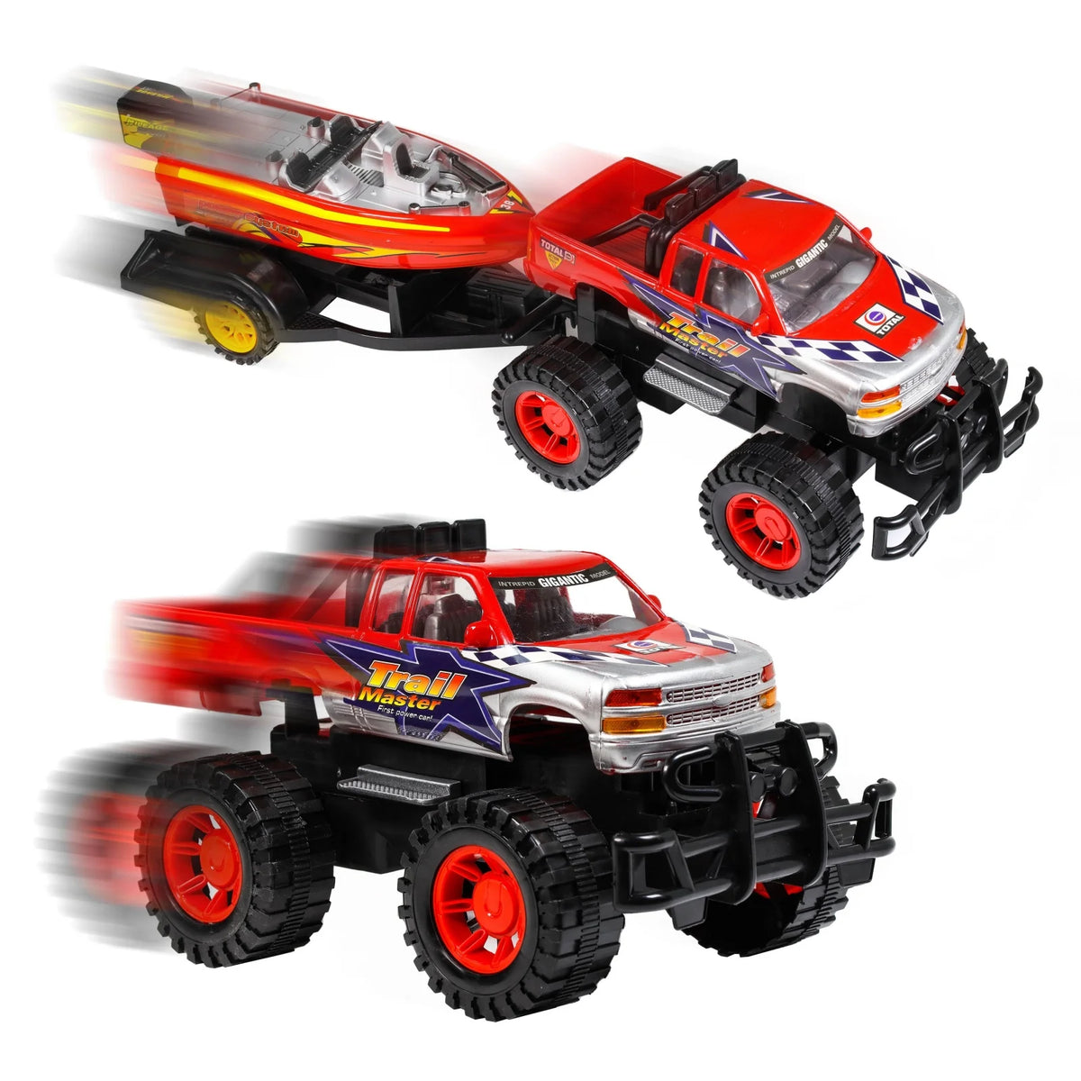 Friction Power Toy Truck with Trailer Z2491