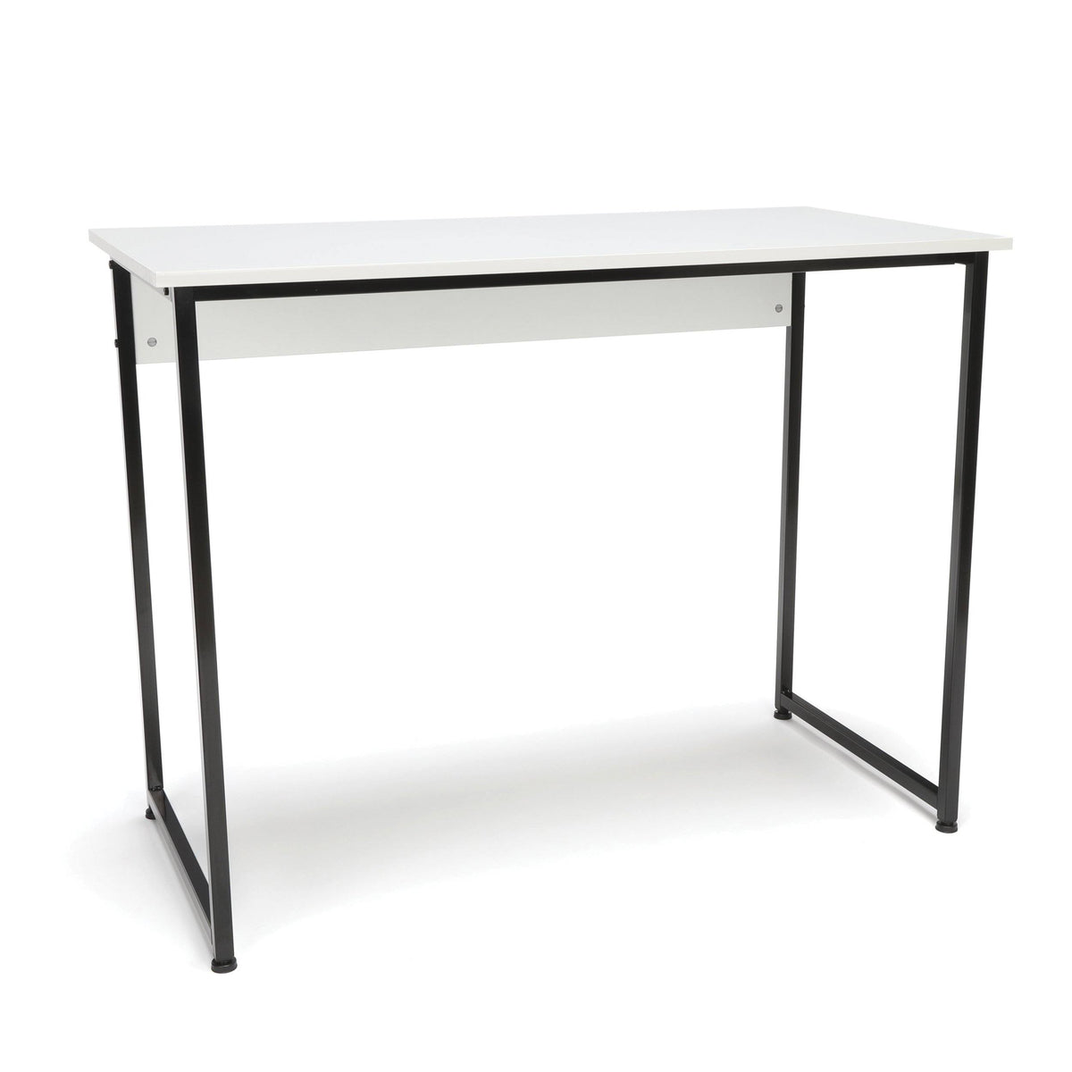 White Office Computer Desk with Metal Legs P90804