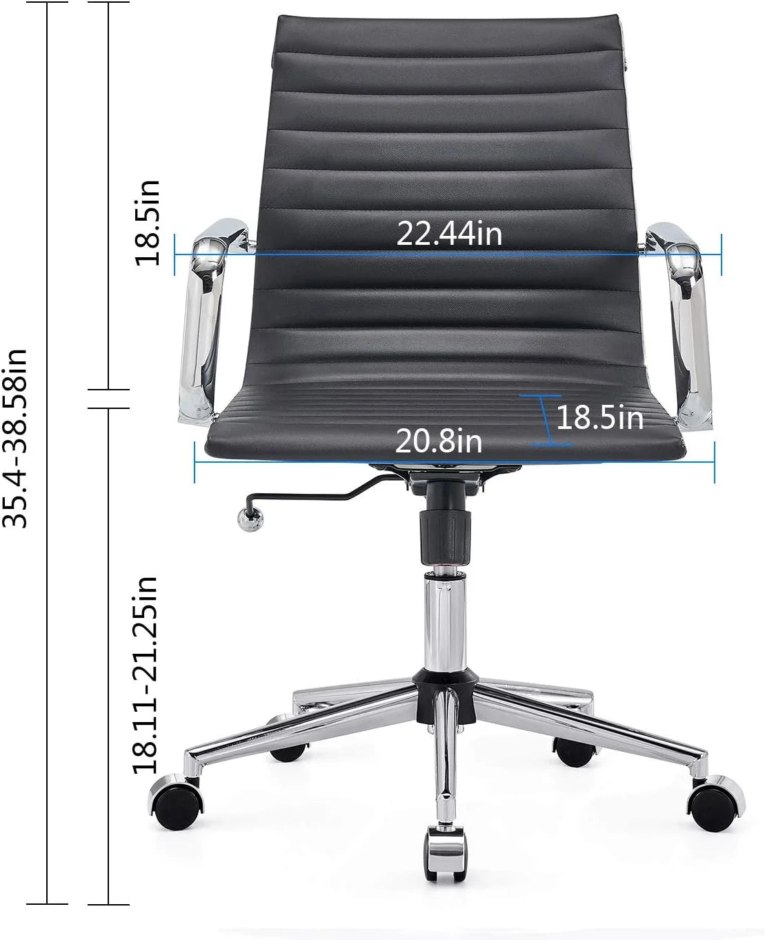 Black Ergo Office Chair with Back Support 320Lbs S266