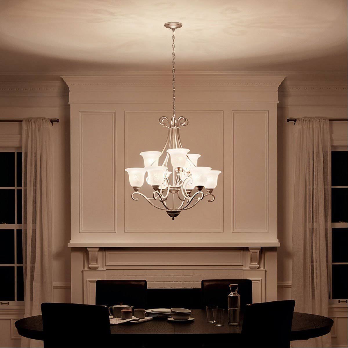 Brushed Nickel 9-Light Chandelier I6706