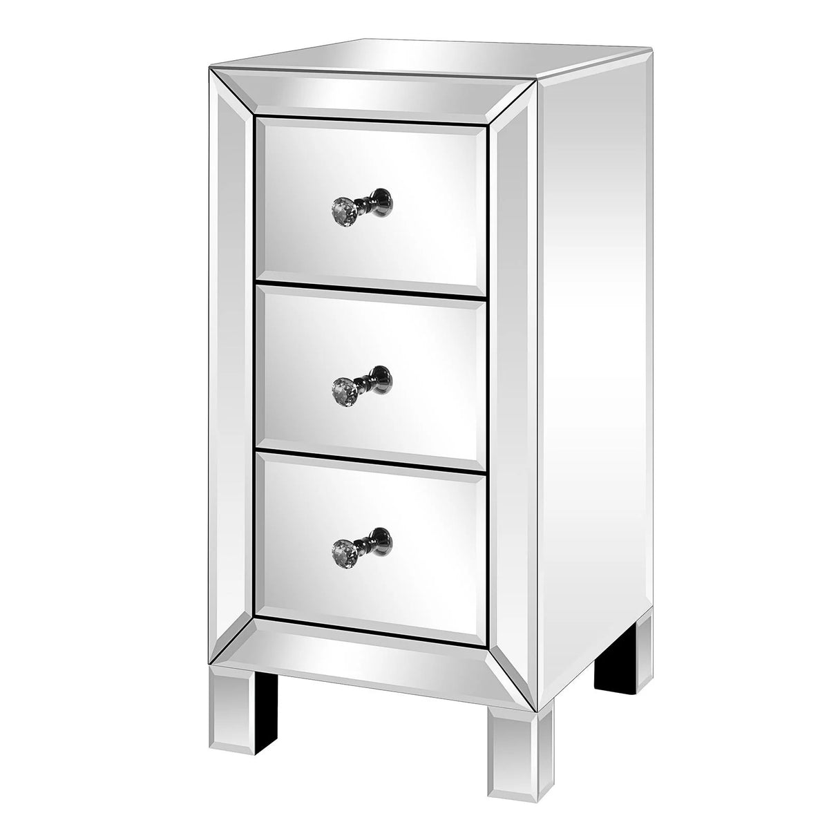 Mirrored 3 Drawer Nightstand G28801