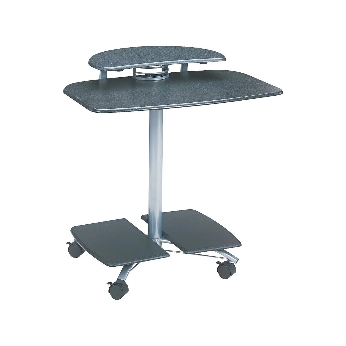 Mobile Wood Computer Cart A8853