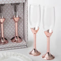 Rose Gold Glass Toasting Flutes X657
