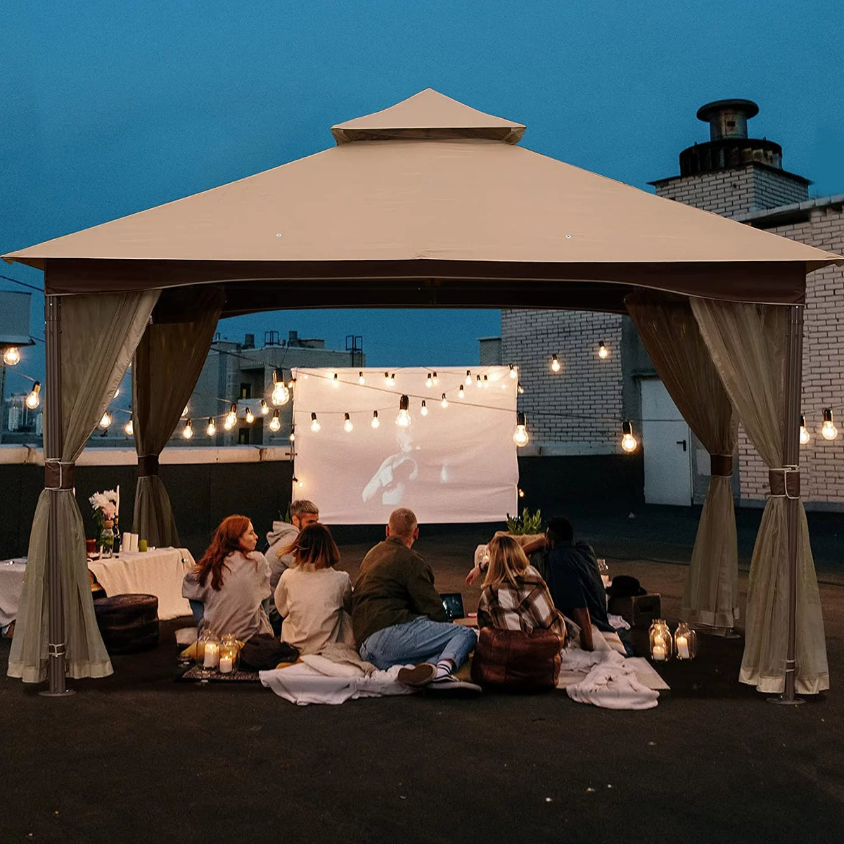 10'x13' Patio Gazebo with Mosquito Netting N4150