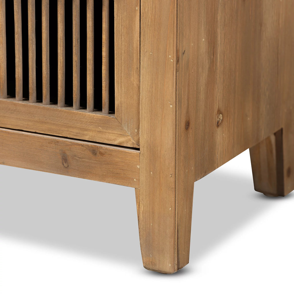 Medium Oak 3-Drawer Wood Chest T19110