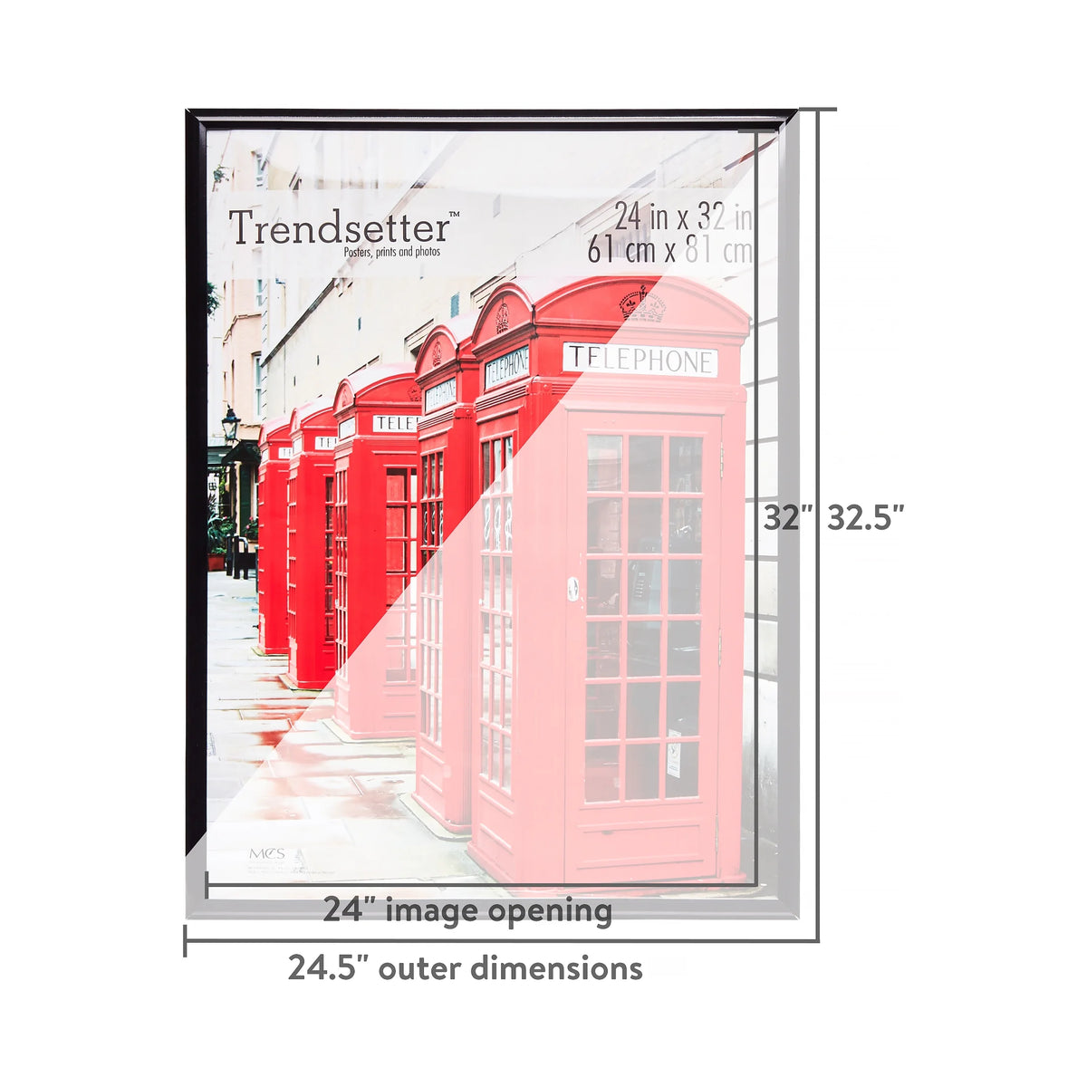 24x32 Black Poster Picture Frame M438