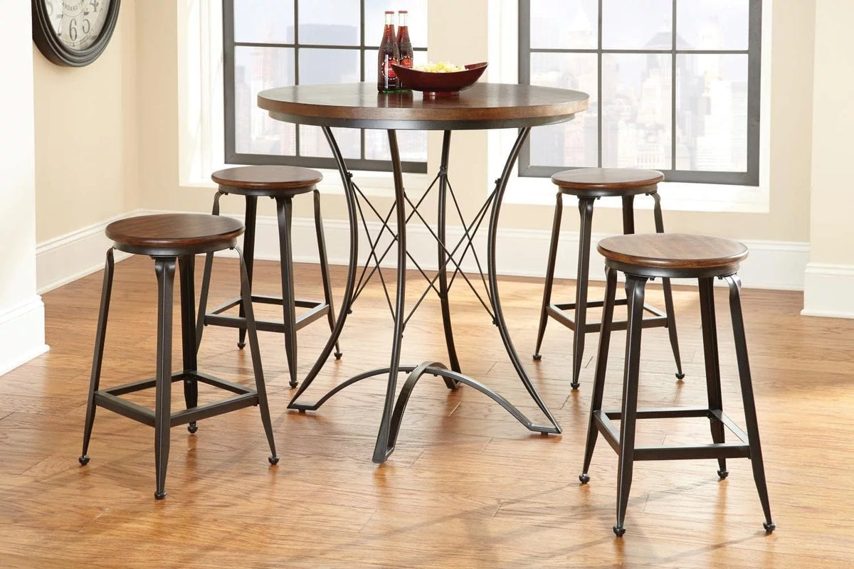 Round Counter Dining Table 36" L X 36" W X 36" H Brown P702025