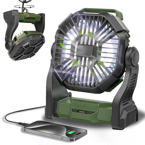 Portable Rechargeable Fan with LED Lantern W8630