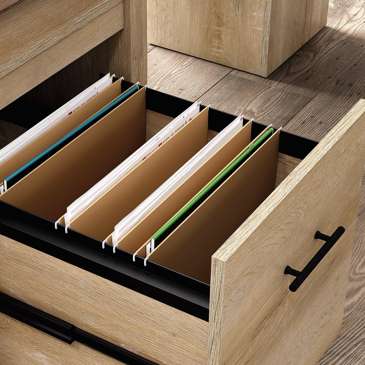 L-Shape Computer Desk with File Drawer M643