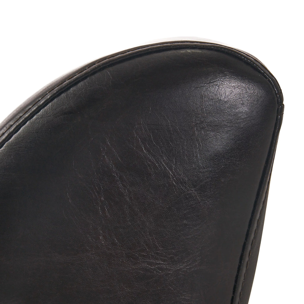 Brown Bonded Leather Slipper Chair G315478