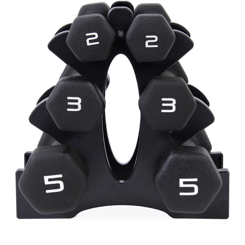 20lb Neoprene Dumbbell Set with Rack X60505
