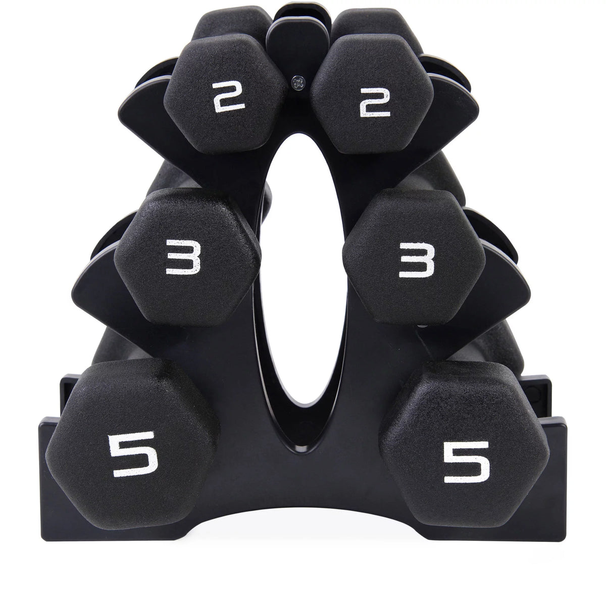 20lb Neoprene Dumbbell Set with Rack X60505