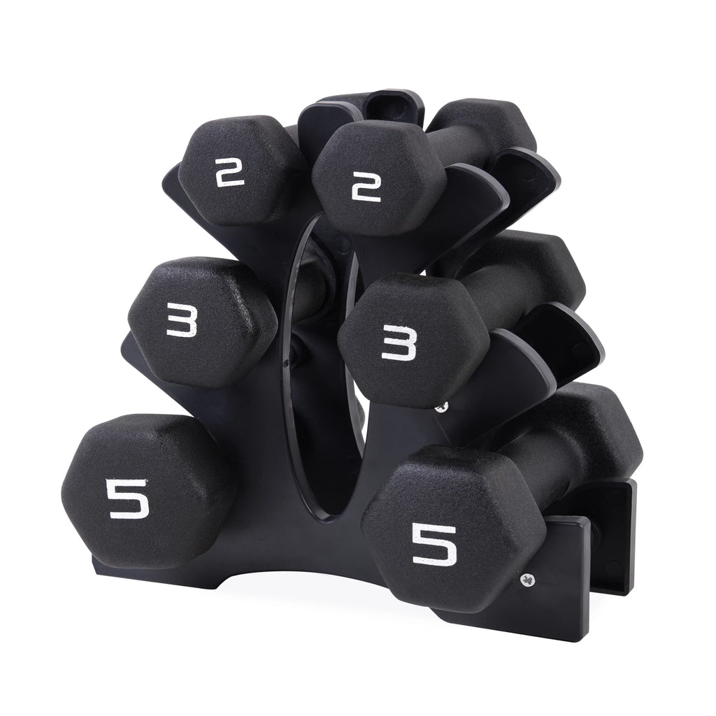 20lb Neoprene Dumbbell Set with Rack X60505