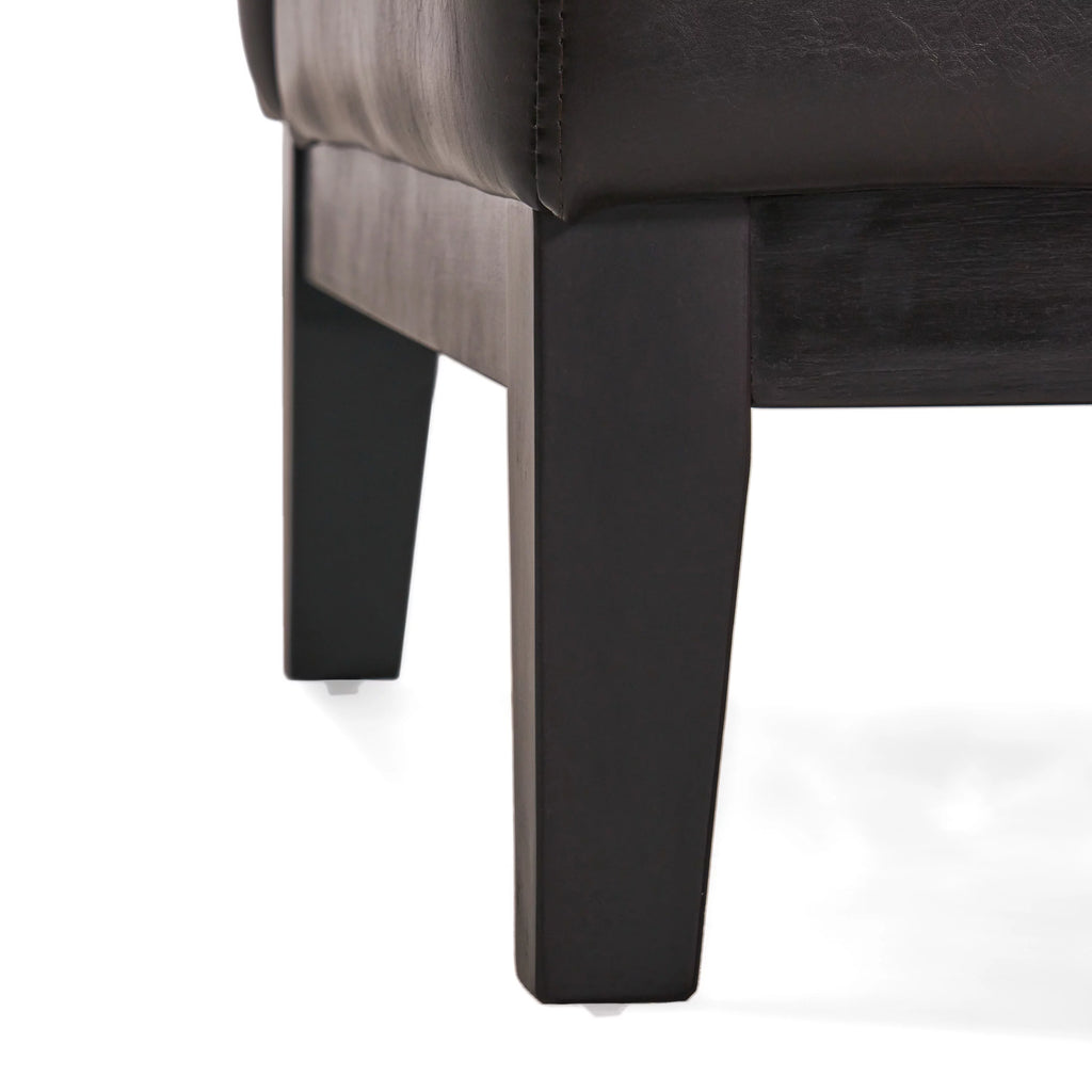 Brown Bonded Leather Slipper Chair G315478