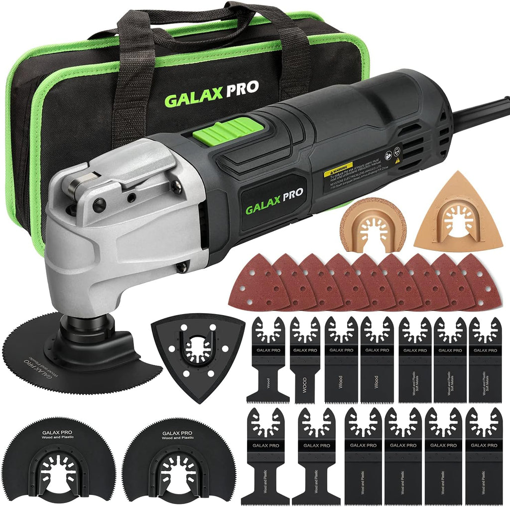 2.4Amp 6 Variable Speed Oscillating Multi-Tool Kit with 28pcs Accessories and Carry Bag H28116