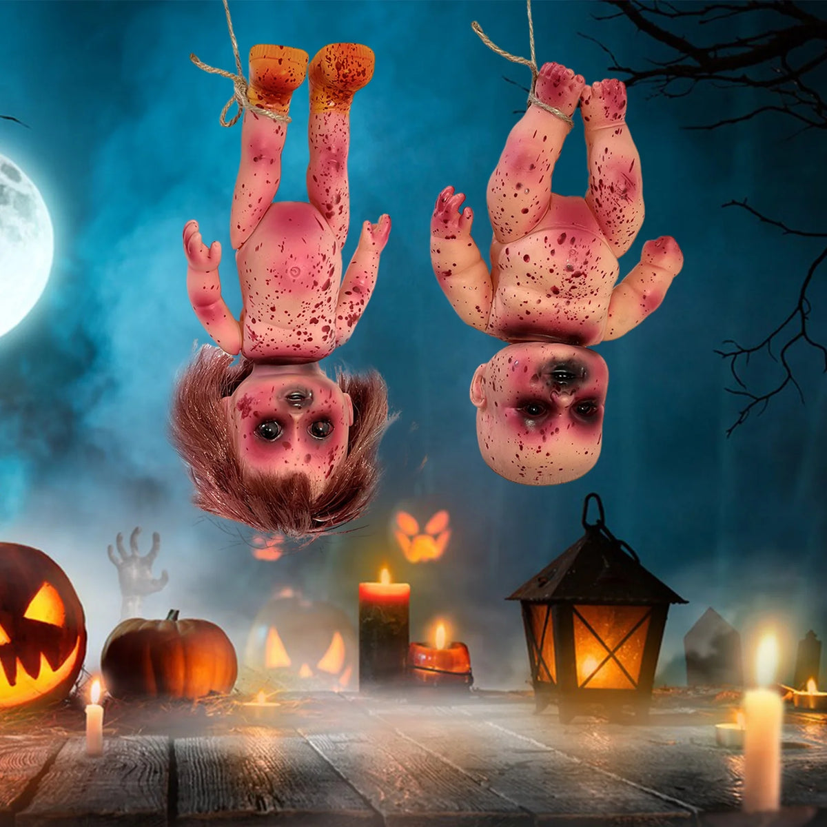 Creepy Halloween Zombie Baby Doll M500